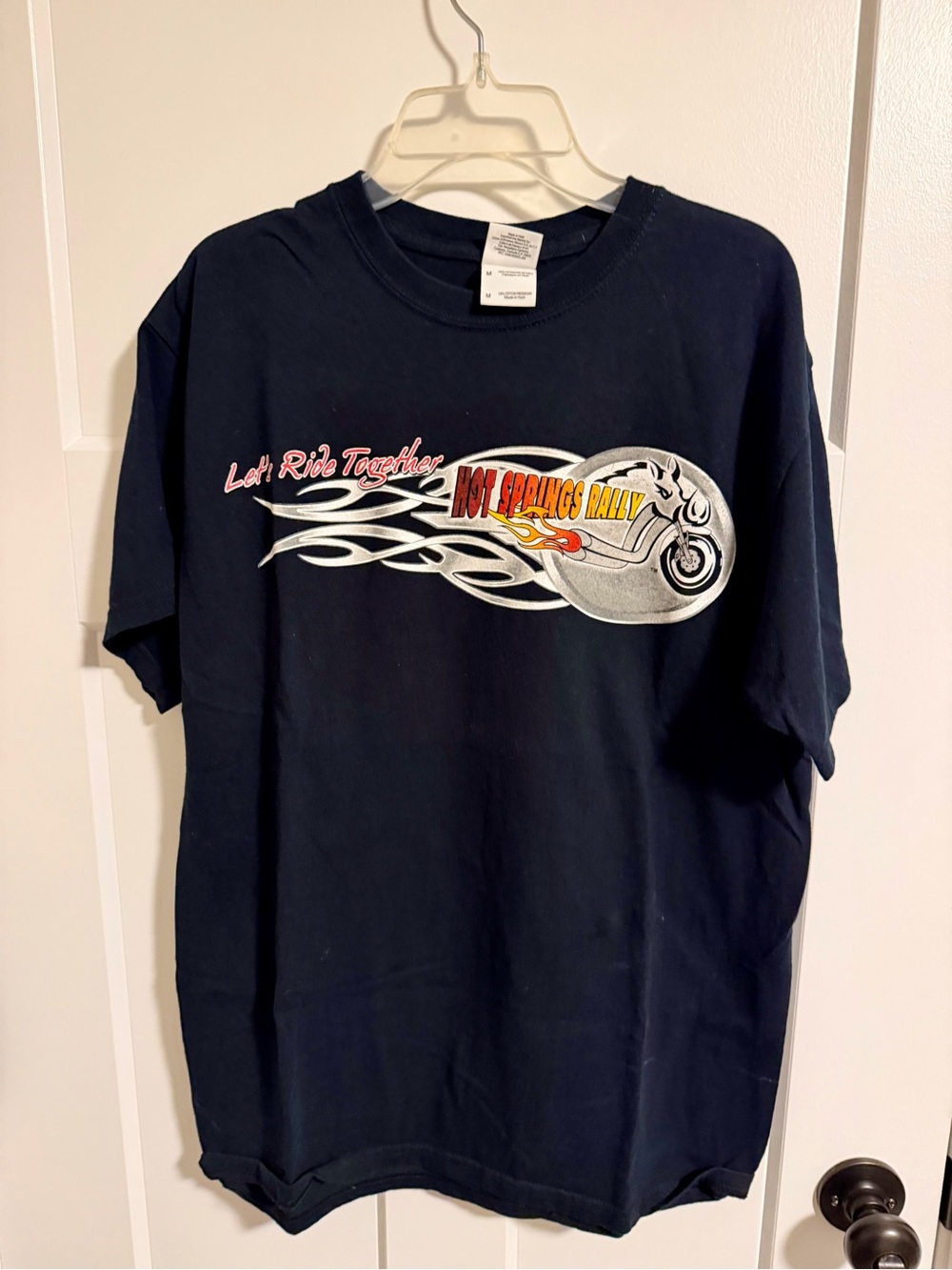 Gildan Black Short-Sleeve Motorcycle Rally Graphic Tee